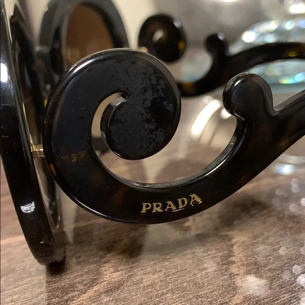 PRADA Baroque Sunglasses SPR 27N Brown - Picture 9 of 16